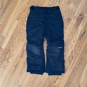 Black Ski Pants - boys Patagonia xs